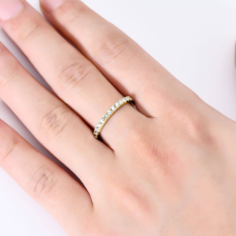 OXTAO D VVS1 All Moissanite Dia Ring for Women Sterling Sier Wedding Bridal Band Engagement Rings Jewelry GRA Certified