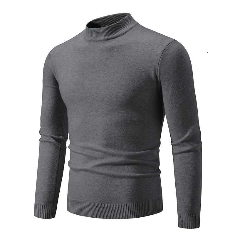 New Autumn Winter Designer Fashion Half TurtleneCK Knitted Sweater Mens Casual Solid Color Warm Women Sweaters Z250725
