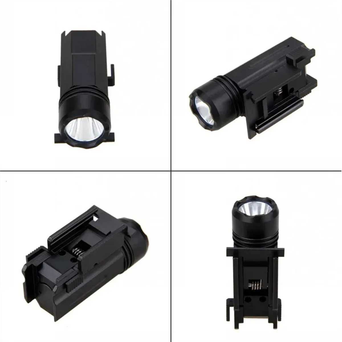 3 Models Tactical White/Green LED Light QD Quick Detach Handgun Glock 17 19 24 Weapon Flashlight for 20 mm Airsoft Torch W250722