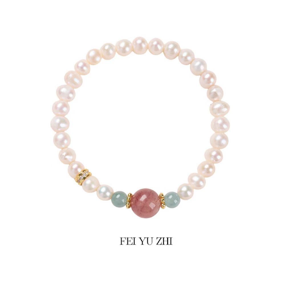 New Design Chinese Style Natural Freshwater Pearl Bracelet Vintage Versatile Trendy Jewelry for Women