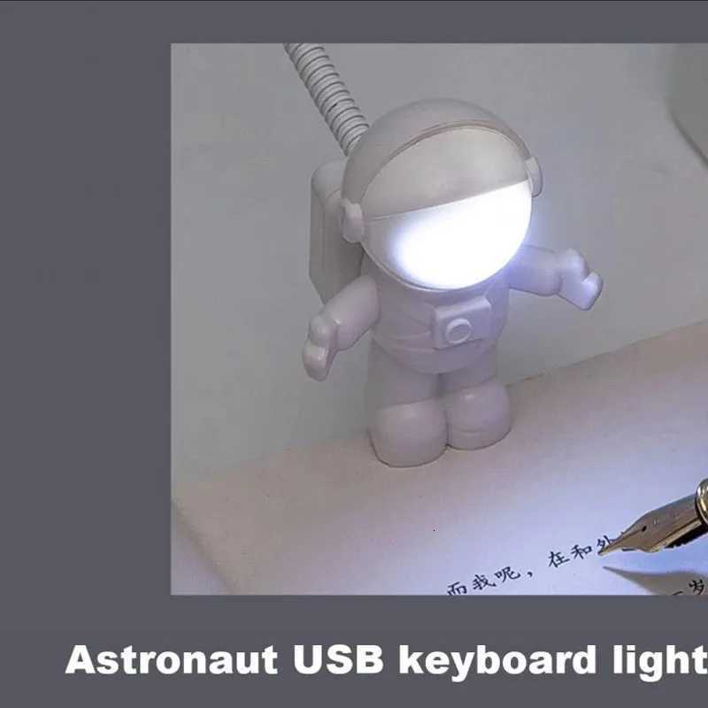 USB Night Light Powered White Astronaut Shape Portable Reading Desk Lamp DC For Computer PC Portable Source 5V LED Lighting Lamp XJ250725