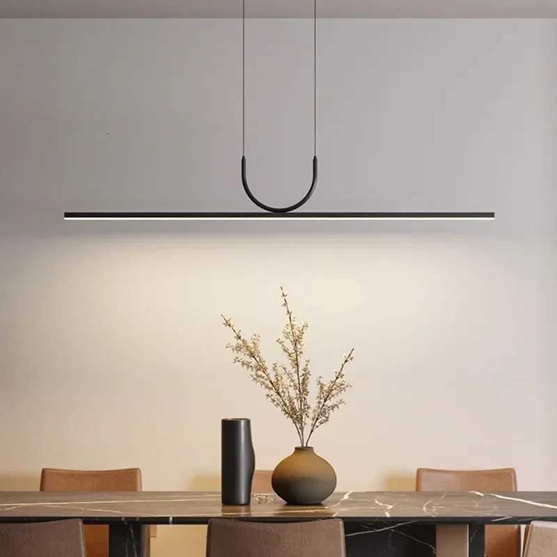 Nordic Minimalist LED Ceiling Chandelier for Dining Living Room Table Kitchen Island Simple Pendant Lamp Indoor Lighting Fixture XJ250725