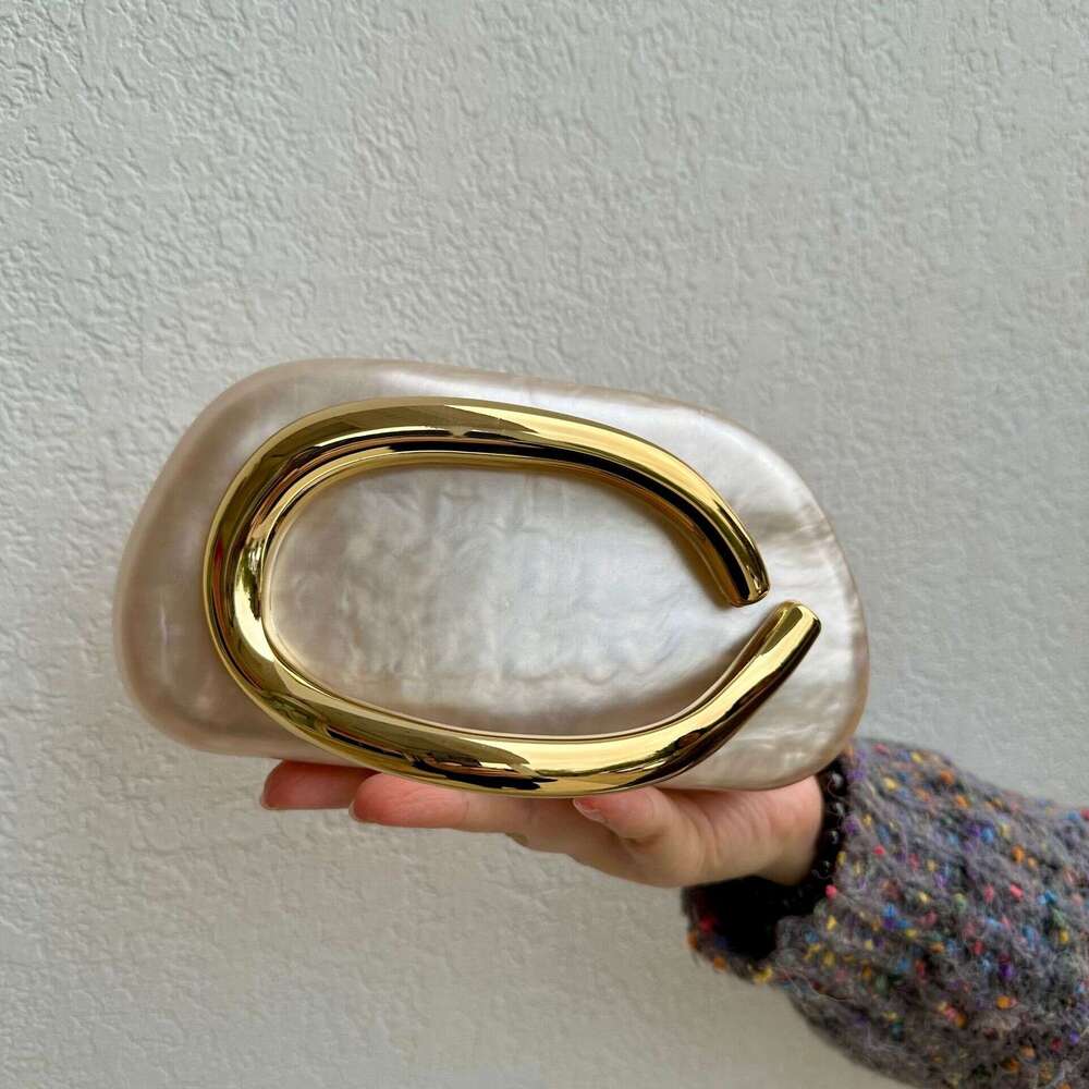 Designer bag Luxury bag Trendy Classic Round Box Clutch Evening Acrylic Bag Metal Handle Shoulder Crossbody