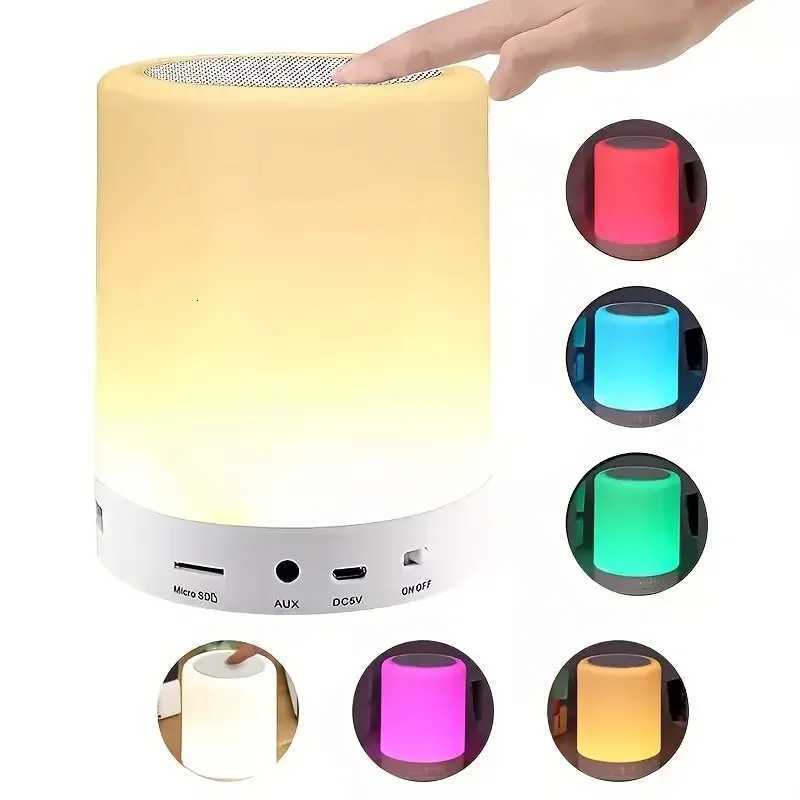 2024 Bedside Table Lamp Wireless Bluetooth with Speaker Touch Light Colorful LED Night Dimming Atmosphere Table Lamp for Kid Gift XJ250725