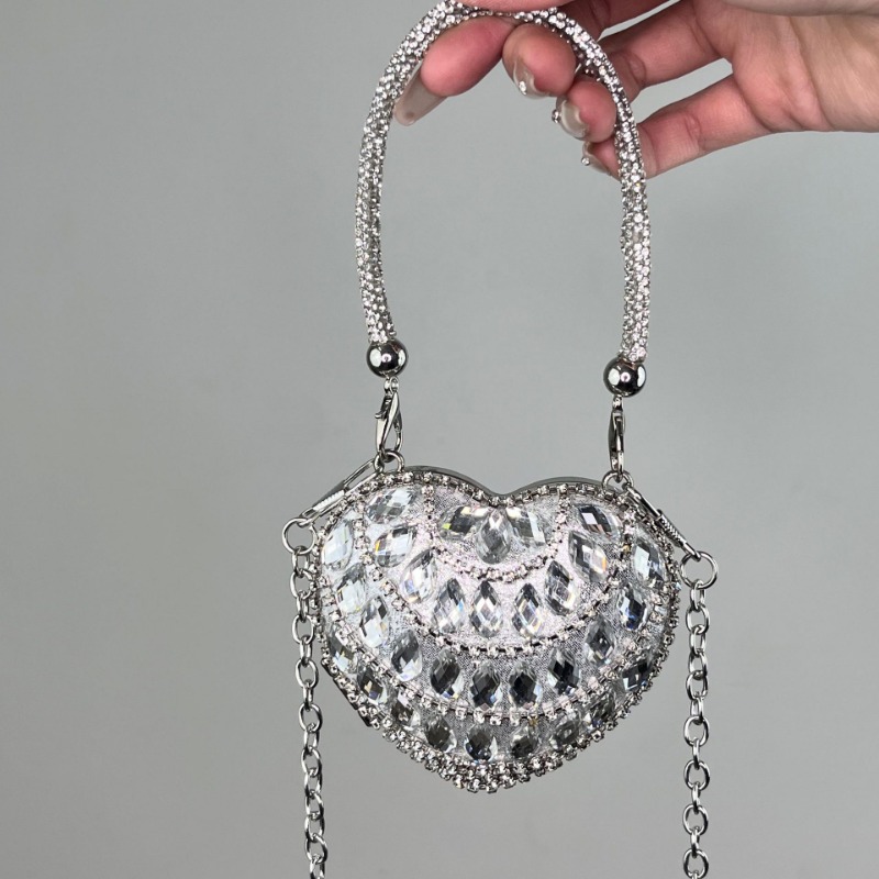 Shoulder Bag Fashion Mini Love Chain Bag Diamond Evening Messenger Bag