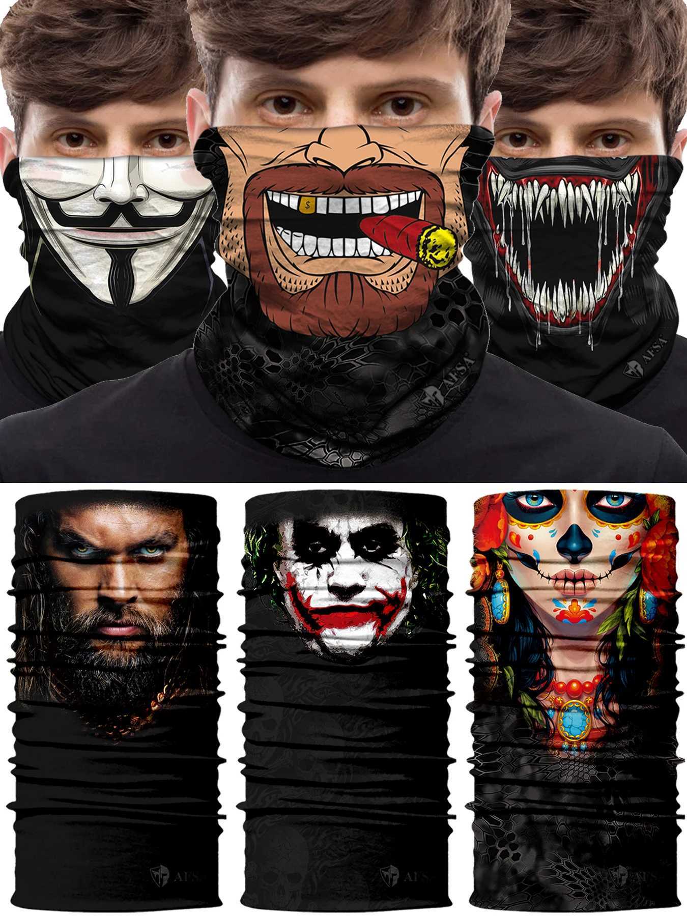 Climbing Scarf Mask Cycling Sun Protection Multifunctional Seamless Headscarf Halloween Hiking Tactical Neck Cover for Man Woman Z250725