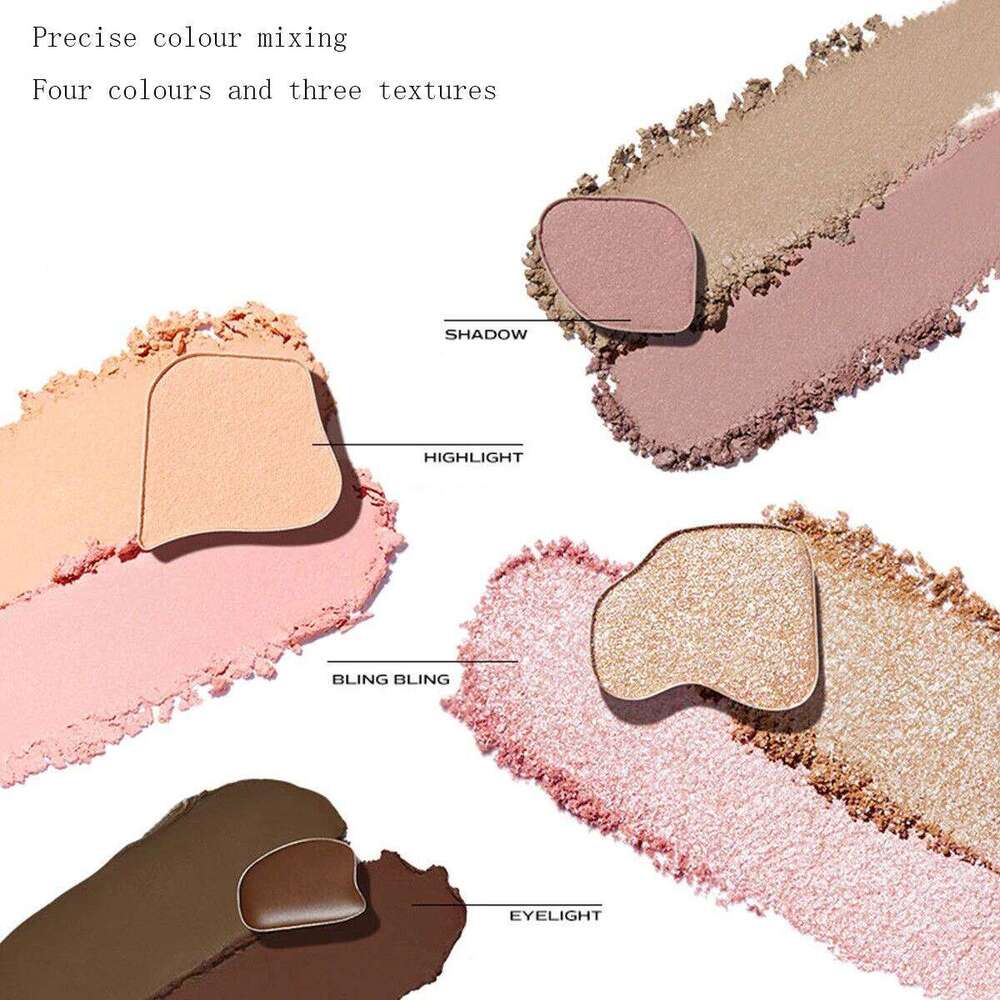 Little Ondine Four Colour Eye Shadow Undercover Powder Palette Highlighting Natural Nudes Korean Makeup Glitter Eyeshadow
