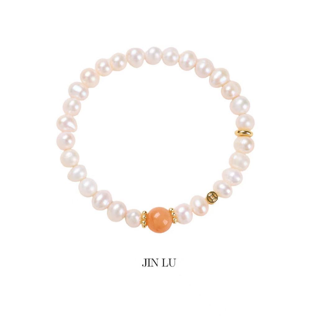New Design Chinese Style Natural Freshwater Pearl Bracelet Vintage Versatile Trendy Jewelry for Women