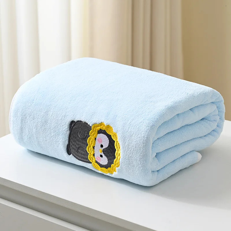 Printed Baby Bath Towel 4341 Inches Absorbent NonLinting Lovely Embroidery Pattern Texture Light and Soft Feel Delicate 250725