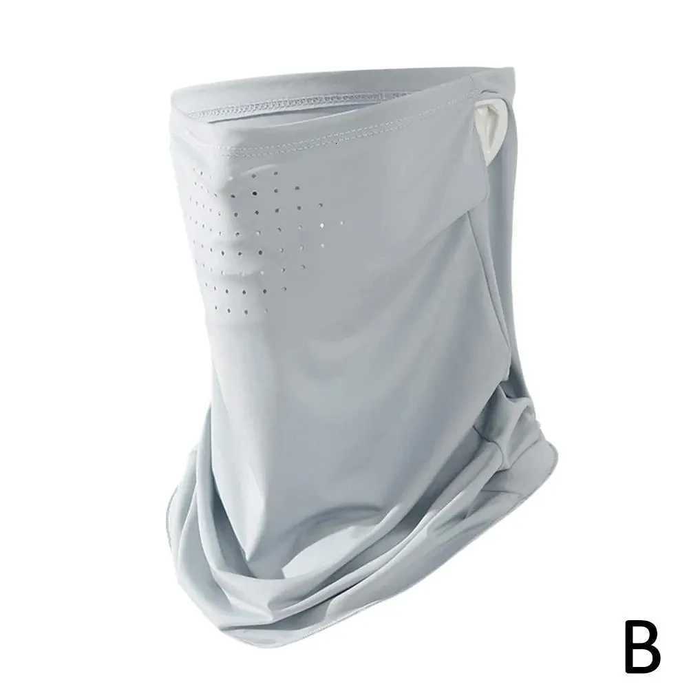 Unisex Face Scarf Breathable Silk UV Sun Protection Mask Soft Adjustable Anti Ultraviolet Thin For Summer Outdoor Activities Z250725
