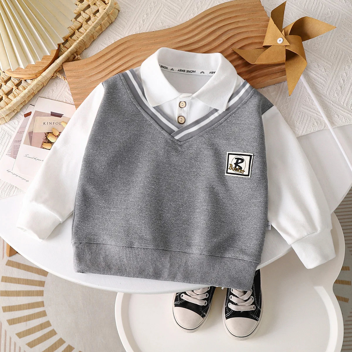 Boys Polo Shirts Autumn Winter Tops for Kids School Uniform Teenager Blouse Long Sleeve Children T-shirts Baby Tees Clothes 250725