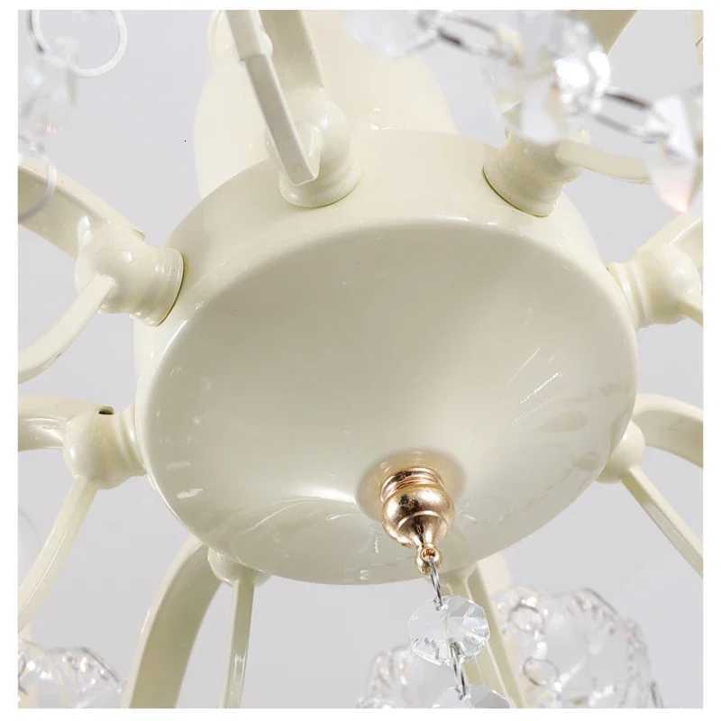 2025 French Crystal Chandeliers Milky White Crystal Lamps Light Luxury Dining Table Princess Room Girl Bedroom ChandXJ250725