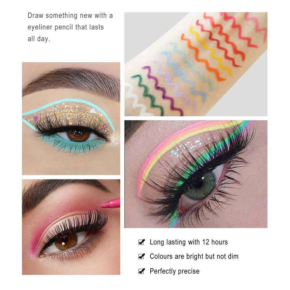 20pcs Colored Set Waterproof Eyeliner Pencil Long Lasting Shadow Matte Eye Liner Makeup Cosmetic Gift Box X250726