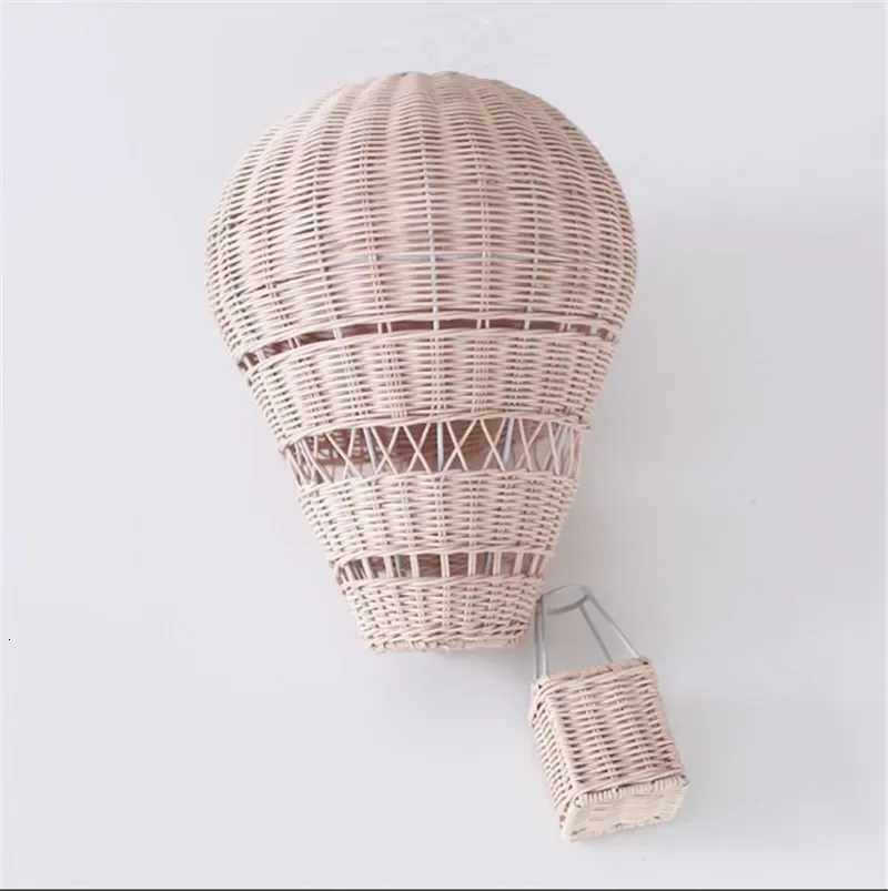 2025 Hot Air Balloon Chandeliers LED Childrens Room Lamp Handmade Rattan Craft Baby Room Nursery Boy Girl Bedroom Bedside Chandelier XJ250725