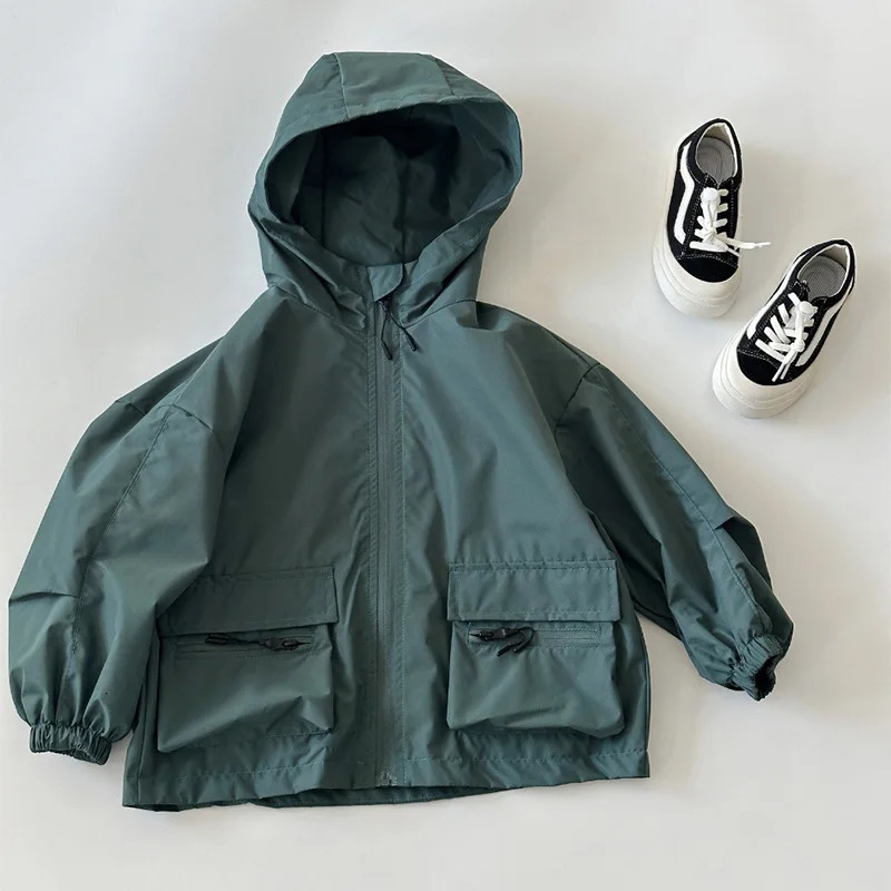 Boys Jackets Spring Autumn Hoody for Kids Waterproof Children Coat Casual Teenager Outerwear School Baby Windbreaker Clothing 250725