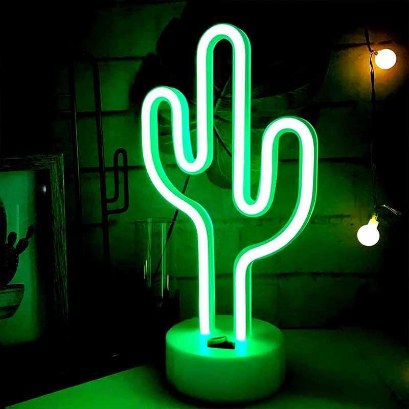 ute tsactus Neon Sign Lights Battery USB Powered LED Table Lamp for Party Birthday Gift Living Room Camping Summer Home Decor XJ250725