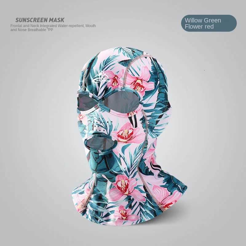 Swimming Diving Facekini UV Sun Protection Full Face Mask Head Neck Cover Face Elastic Swim Cap for Skiing Diving Sports Wear Z250725