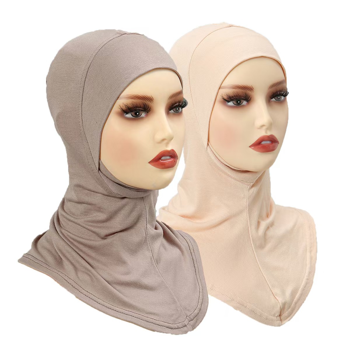 T1317 two-piece combination package chin pullover hat ladies face-lift chin long hat mercerized cotton ethnic headscarf