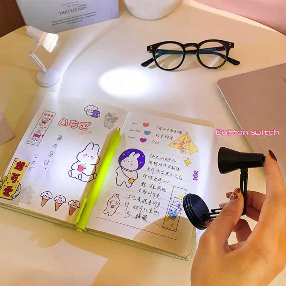 LED Table Lamp Mini Foldable Night Reading Book Lamp for Home Room Computer Notebook Laptop Desk Night Light Eye Protective XJ250725