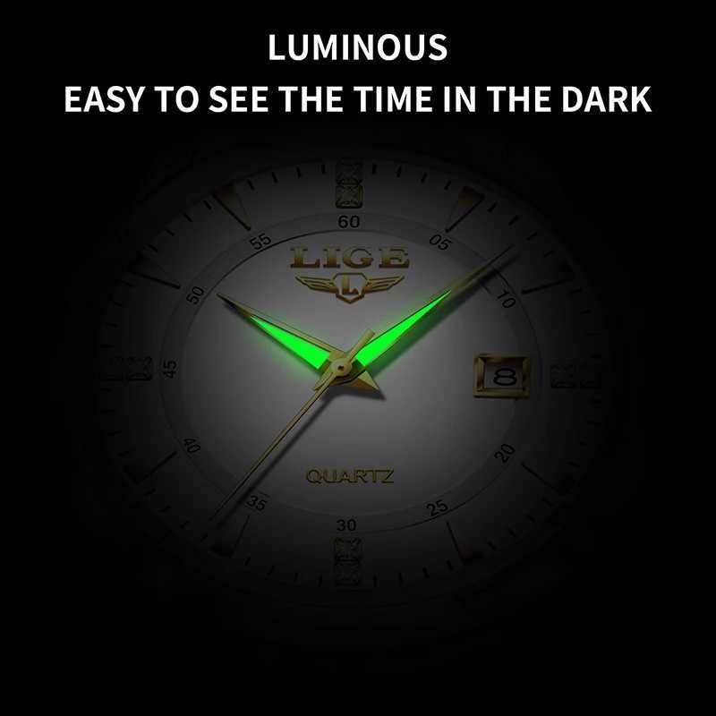 LIGE New Waterproof Watches Wen Fashion Wens Bracelet Watch Top Brand Luxury Date Quartz Watch for Wen Womens Watch X250726