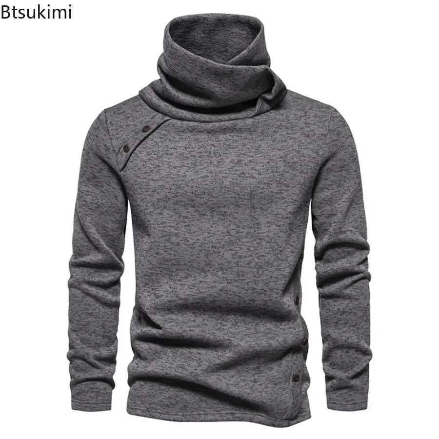 New 2025 Mens Thick Warm Sweaters Vintage Trend Knit Pullovers Man Turtleneck Sweater Soft Casual Knitwear Sweater for Men Tops Z250725
