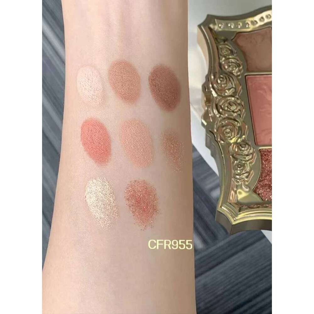 Cheerflor Little Angel Eyeshadow Palette 6 Color Emed Matte Pearl Glitter Retro Eye Shadow Daily Makeup Cosmetics