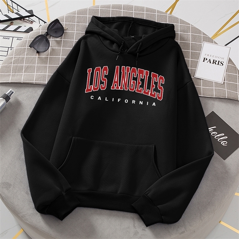 Los Angeles California Hoodie Fashion Novelty Casual Hooded Basic All Match Sweatshirt Warm Comfortable Fleece Hoody y250725