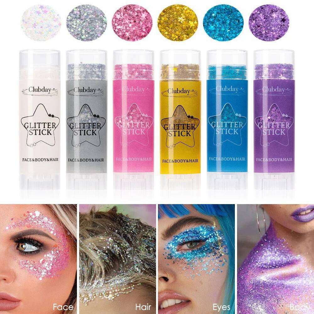 Glitter Eye Shadow Liquid Face Body Large Sequin Gel ltifunctional Colorful Lip Cheek Loose Sequins Cream Party Decoration X250726