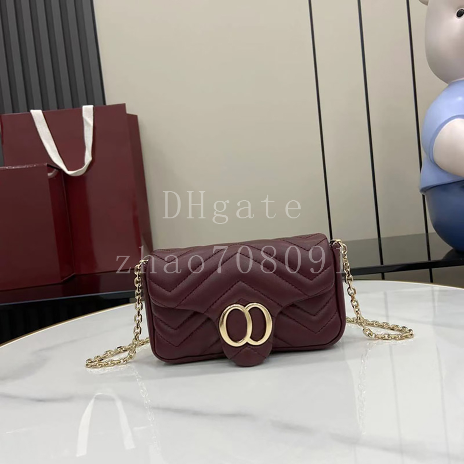 Diamond quality Designer Shoulder Bag Mini size 16.5CM Genuine Leather Chain Bag Luxury Crossbody Bag With Box 25G841290A