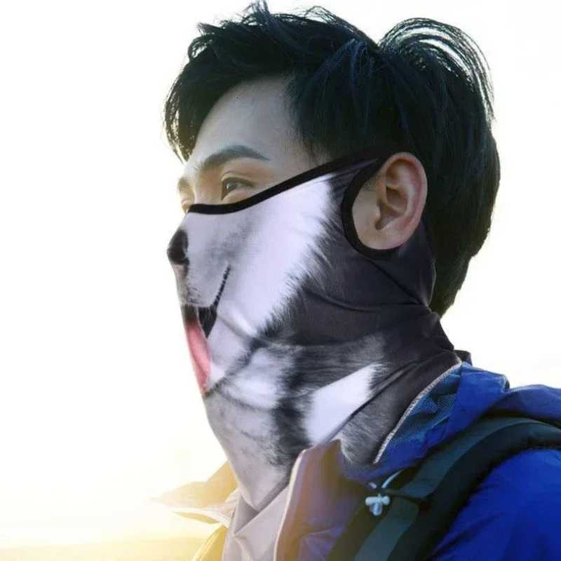 1-20PCS 3D Animals Magic Scarf Bandana Breathable Neck Warmer Gaiter Hanging Ear Outdoor Sports Face Mask Neckerchief Summer Z250725
