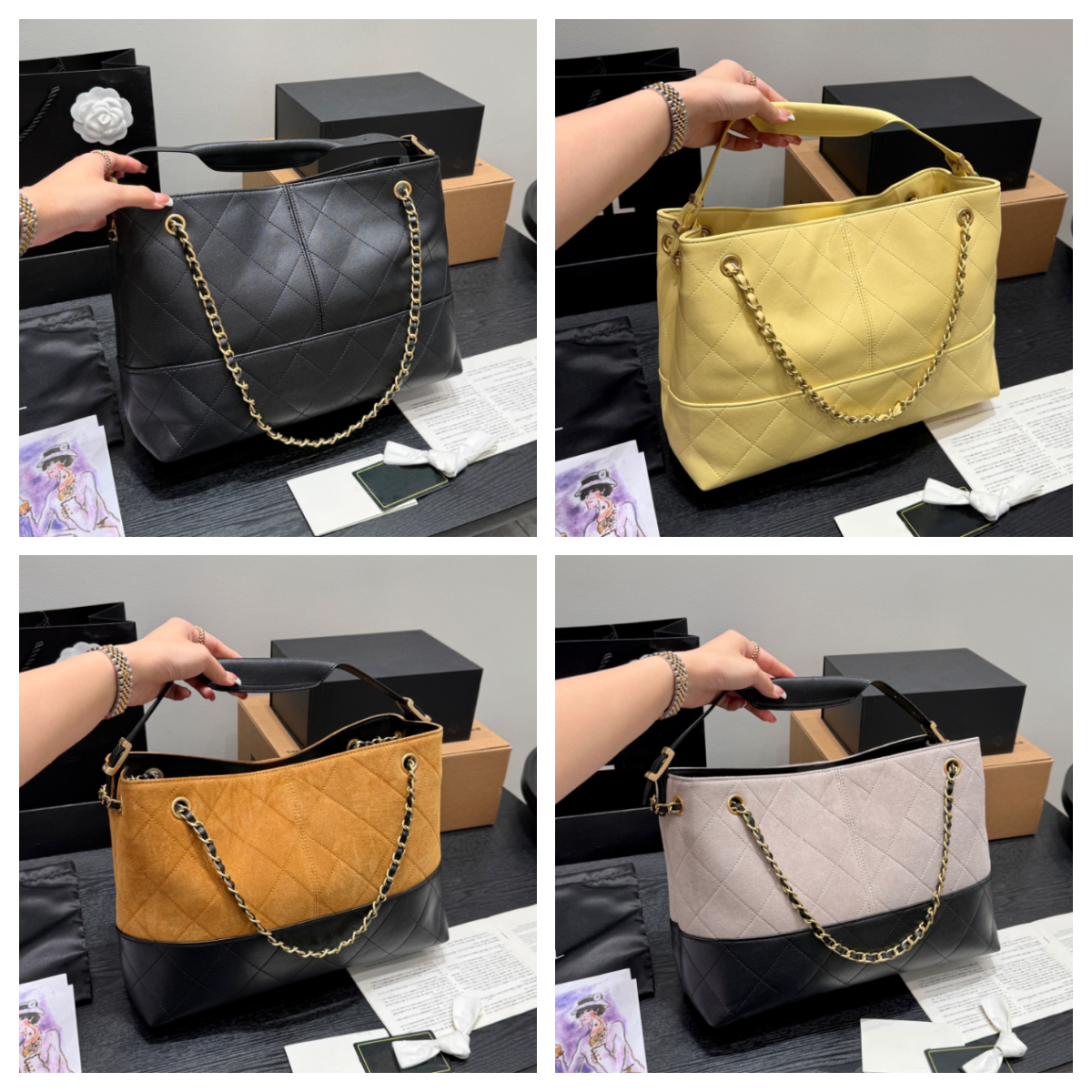 Designer Bag 25a Suede Hobo Bag Autumn Winter New Suede Tote Women's Luxury Underarm Bag Large Shoulder Bag Mouth Cover Bag Designer Hobo Bag Chain Bag 2025 Hot Style