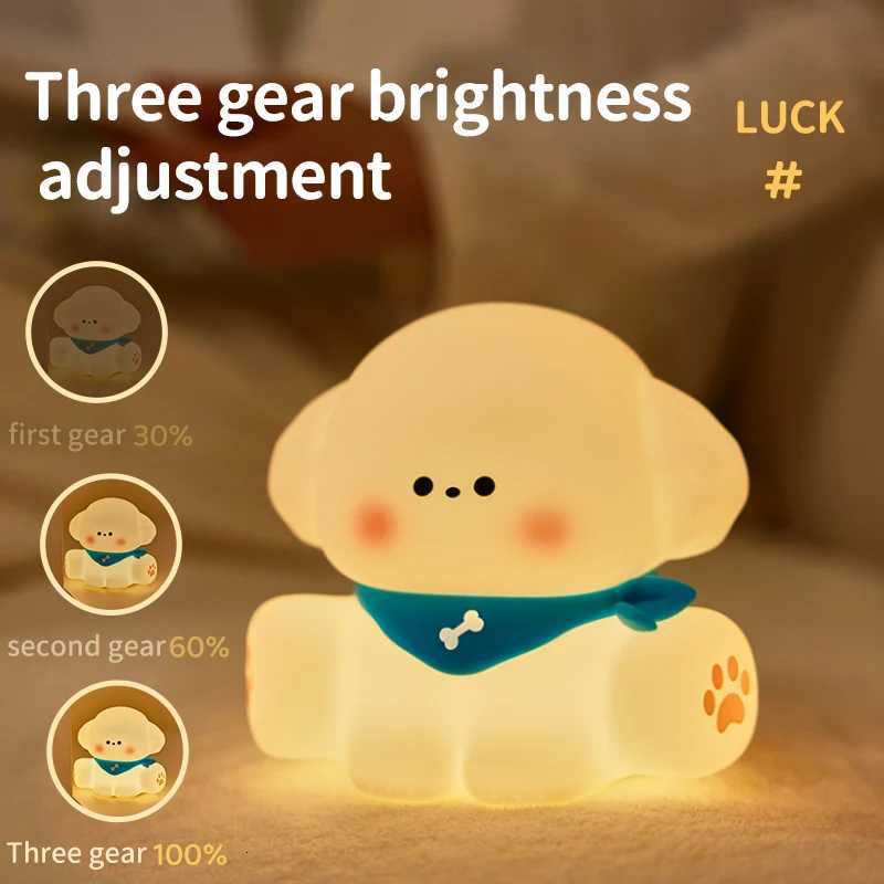 ute Dog Cat Night Light Cartoon Animal Silicone Lamps USB Rechargeable 3 Level Light Adjust Warm Soft Light Birthday Gift Lovely XJ250725