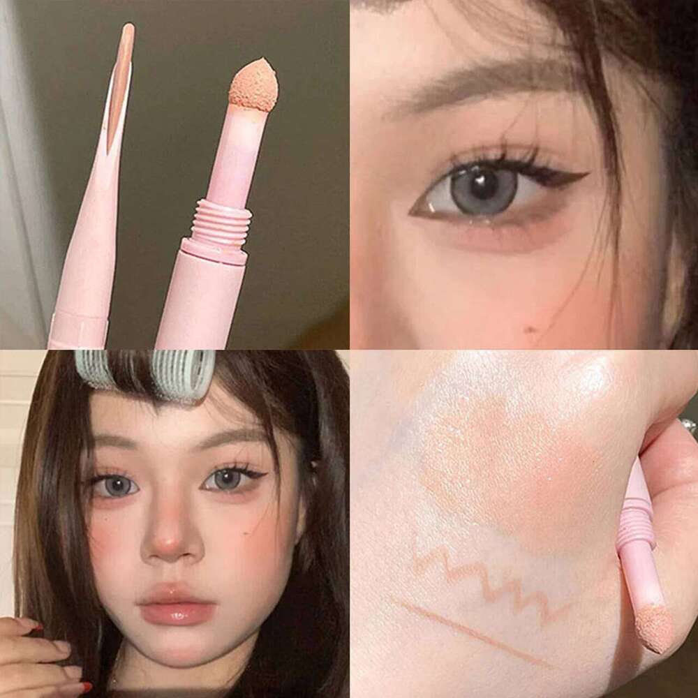 Bent Moon Sleeping Silkworm Pen Double Headed Waterproof 3-second Stereoscopic Eye Makeup Anti Sweat and Non Sdging Cosmetics X250726