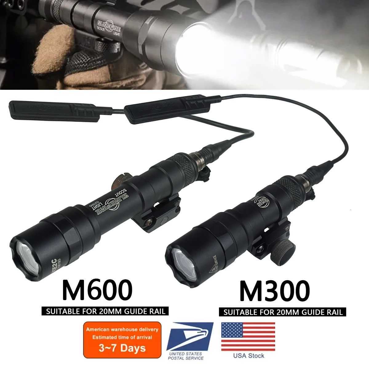 Tactical Surefire M300 M300A M600 Weapon Gun Light Remote Pressure Switch LED Flashlight Torch Airsoft AR15 Hunting Rifle Lantern W250722