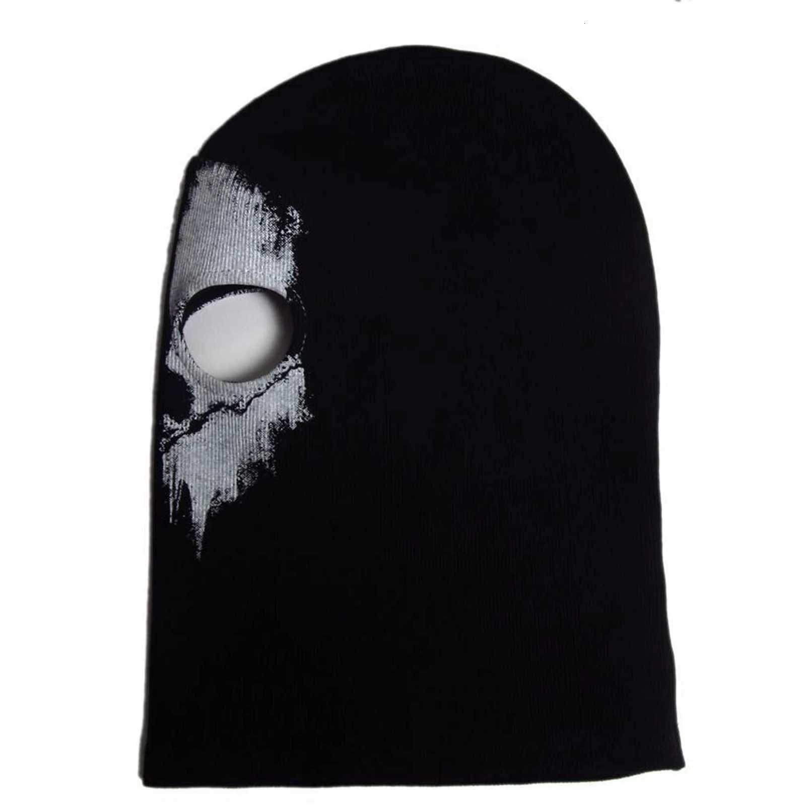 Black Cotton Balaclava Skeleton Mask Skull Ski Headwear Scarf Hood Motorcycle Helmet for Outdoor Motorcycle Hiking Z250725