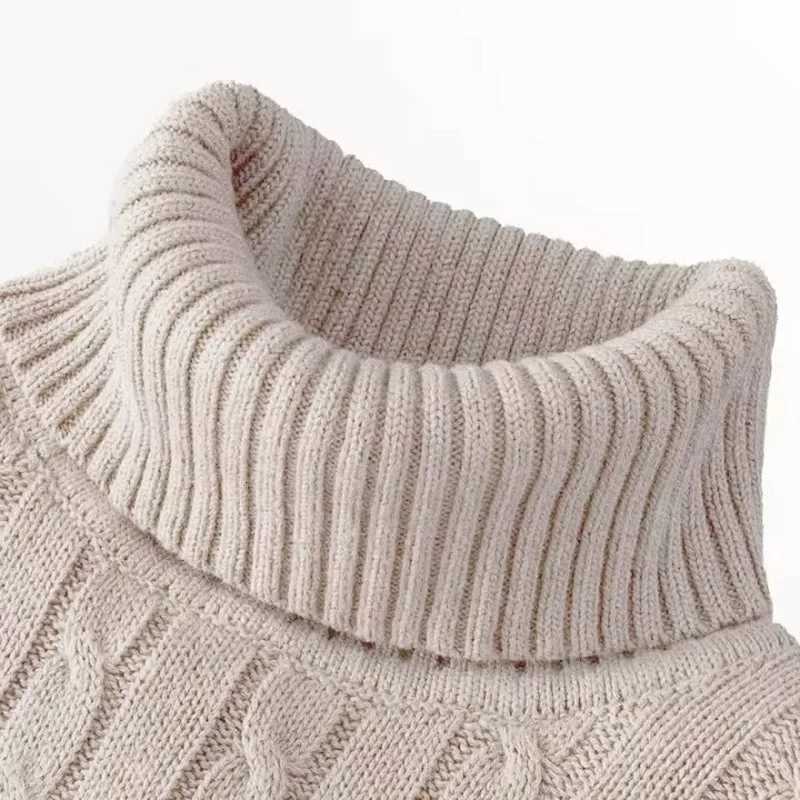 Autumn Winter Mens Sweater Warmth Turtleneck Jacquard Slim Fit Sweaters Solid Color Basic Style Fahion Knitted Pullovers Z250725