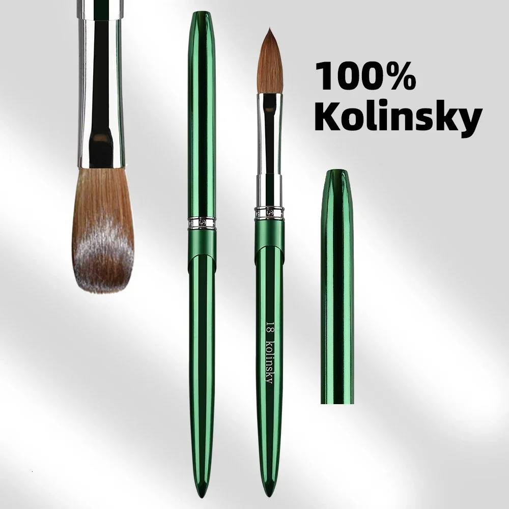 High Quality Kolinsky Acrylic Nail Brush Product Metal 100% Pure Kolinsky Brush for Acrylic Nails Sizes 2-18 Nail Tool 250716