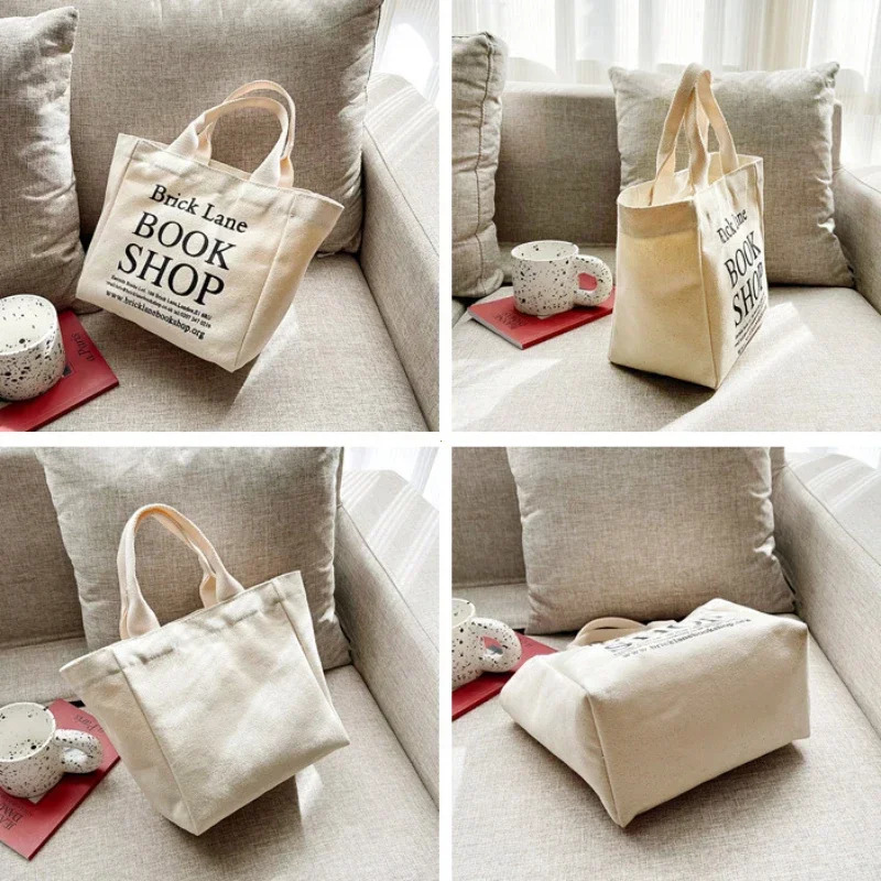 Small /Larger Canvas Lunch Box Lady Food Storage Bags Lunch Bag Handbag Pouch Picnic Tote Small Handbag Dinner Container 250723