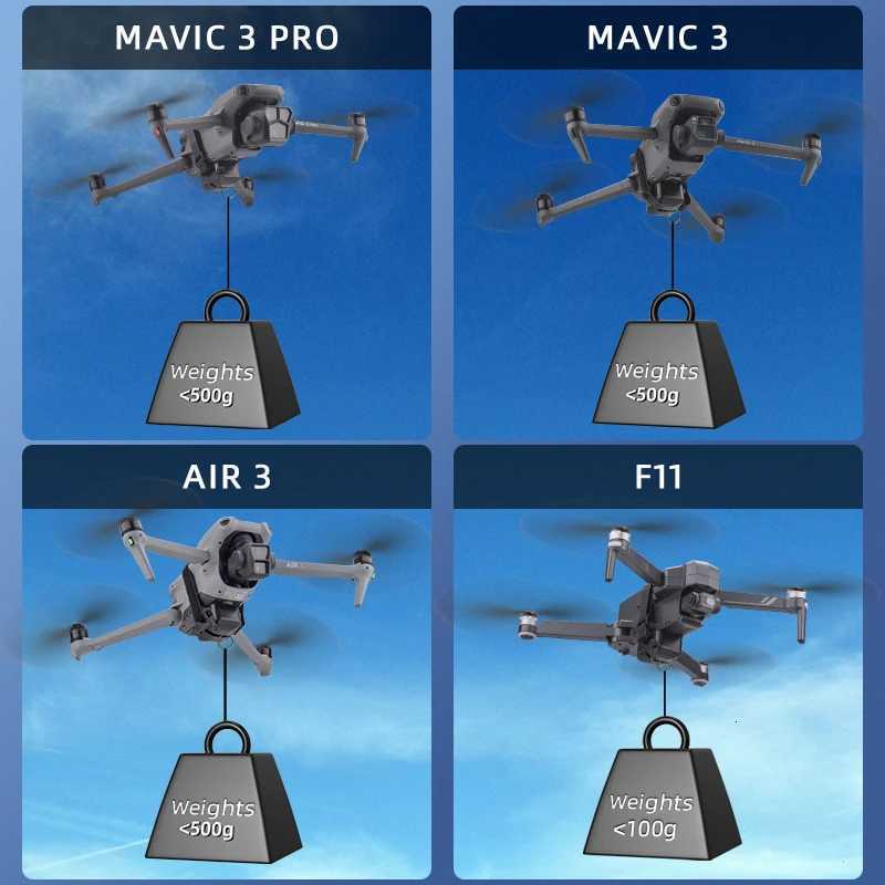 BRDRC Airdrop System for DJI Mini 4K/Mini 4 Pro/Air 3/Mini 3 Pro/Mavic 3/Mavic Pro Drone Thrower Fishing Life Rescue Send Gift Y250726