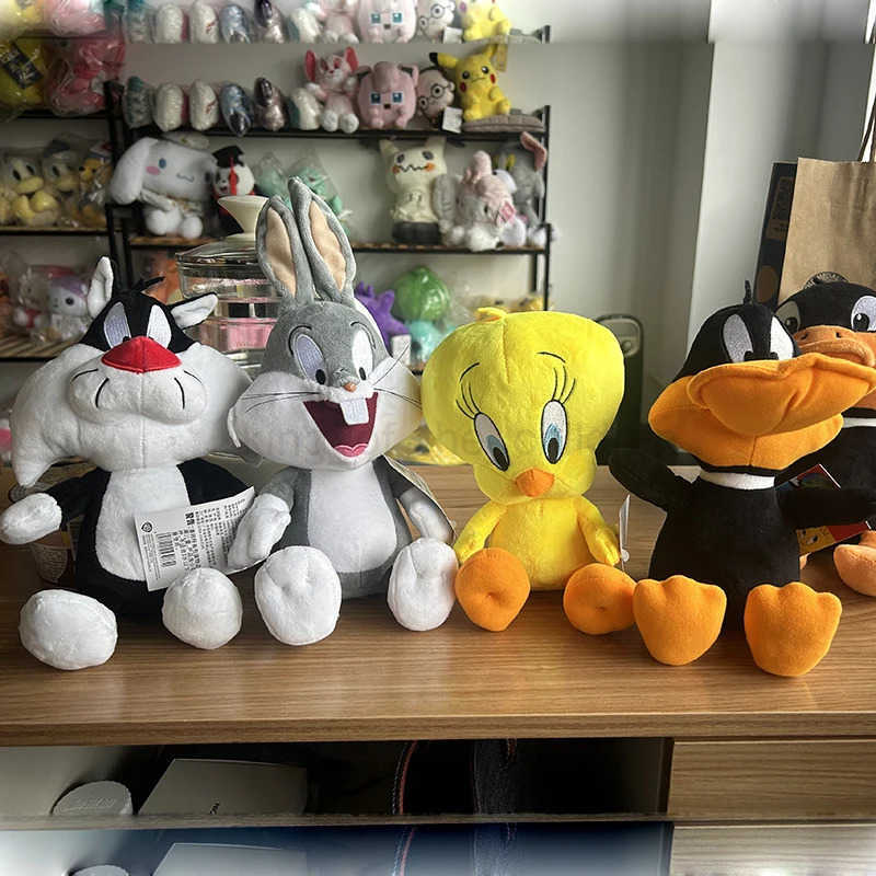 Disney New Original 20cm Classic The Looney Tunes Bugs Bunny Plush Toy Action Figures Tweety Bird Lola Daffy Duck Anime Cartoon Plush Toy W250726