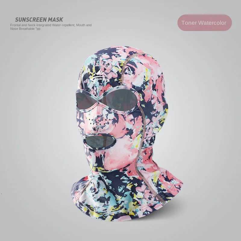 Swimming Diving Facekini UV Sun Protection Full Face Mask Head Neck Cover Face Elastic Swim Cap for Skiing Diving Sports Wear Z250725