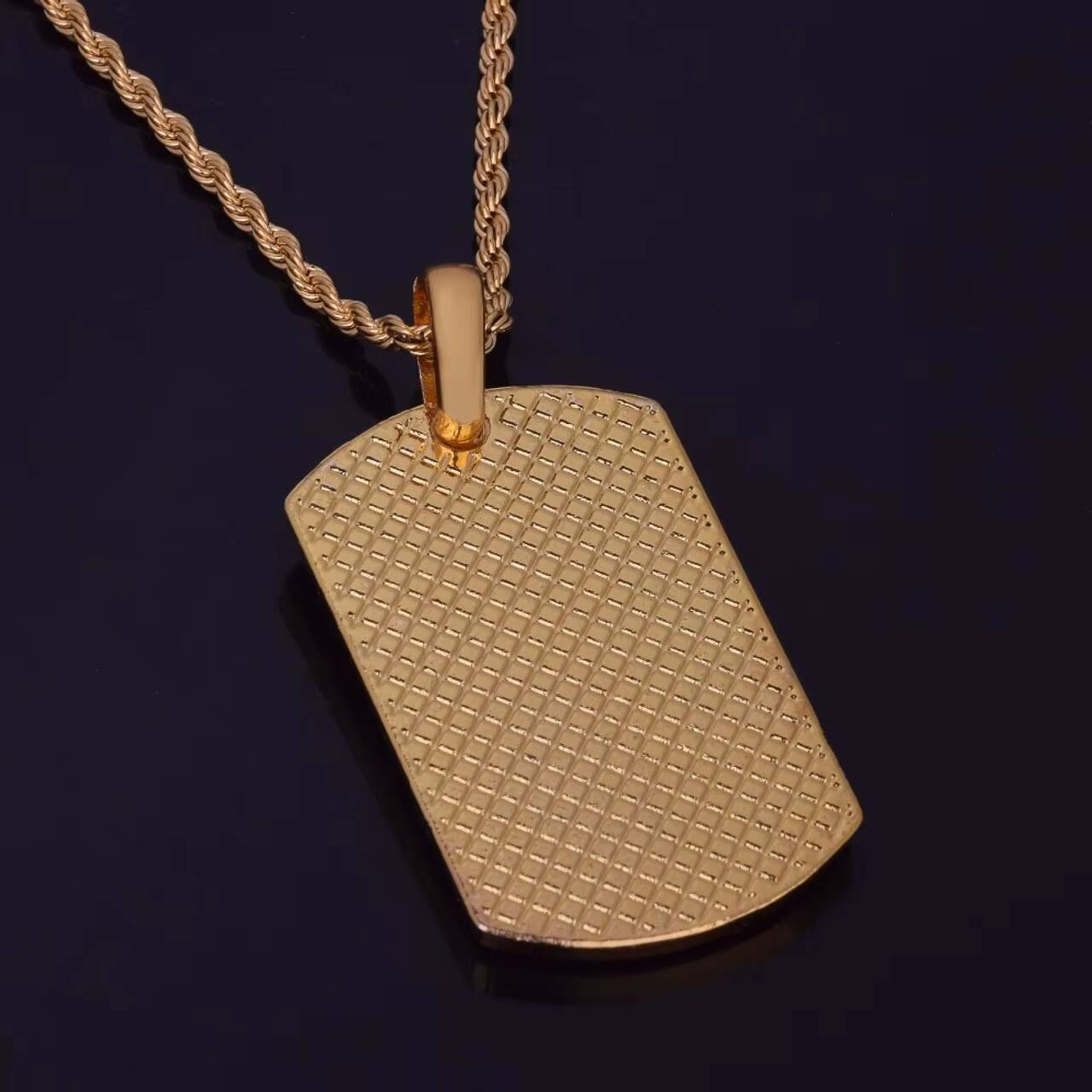 New Arrival Luxury 114ct Solid Gold Iced out Dogtag Pendant VVS Moissanite Hip Hop Style Custom for Men and Women