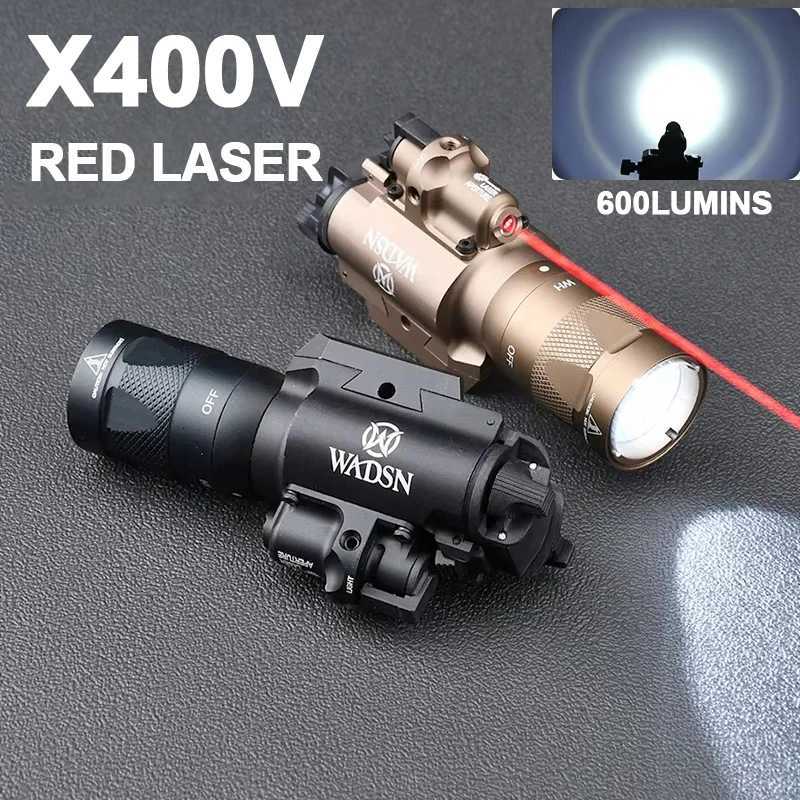 Surefire Tactical X400V Strobe Flashlight Red Dot Hunting Scout Weapon Light for Glock 17 Airsoft Pistol Gun Weapons Accessories W250722