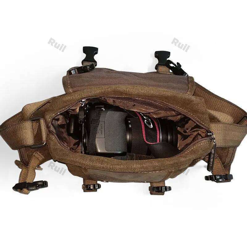 Retro Men Shoulder Camera Leisure Resistant Canvas Cross Messenger Bag Outdoor Wear Resistance Casual Crossbody Bags