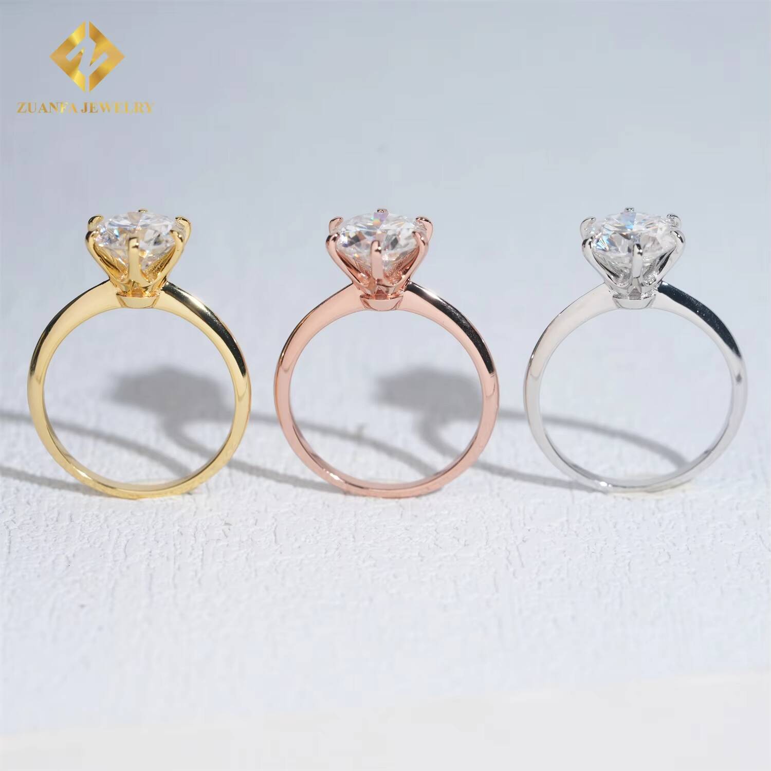 Custom Jewelry for Gift Moissanite 9.0 Engagement Ring Wedding Ring Moissanite 3ct Ring