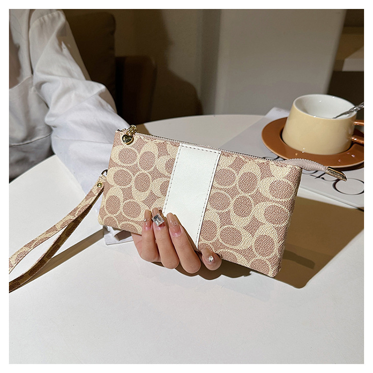 Soft Leather Printed Handbag 2025 Designer's New Women's Fashion Lightweight Mini Wallet Versatile and Portable free shipping black pink whi