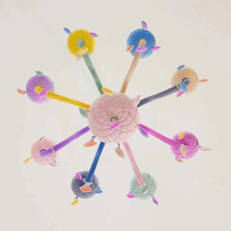 European Children Rainbow Chandelier Designer Macaron Lights LED Candle Light Childrens Bedroom Princess Room Kawaii Light XJ250725