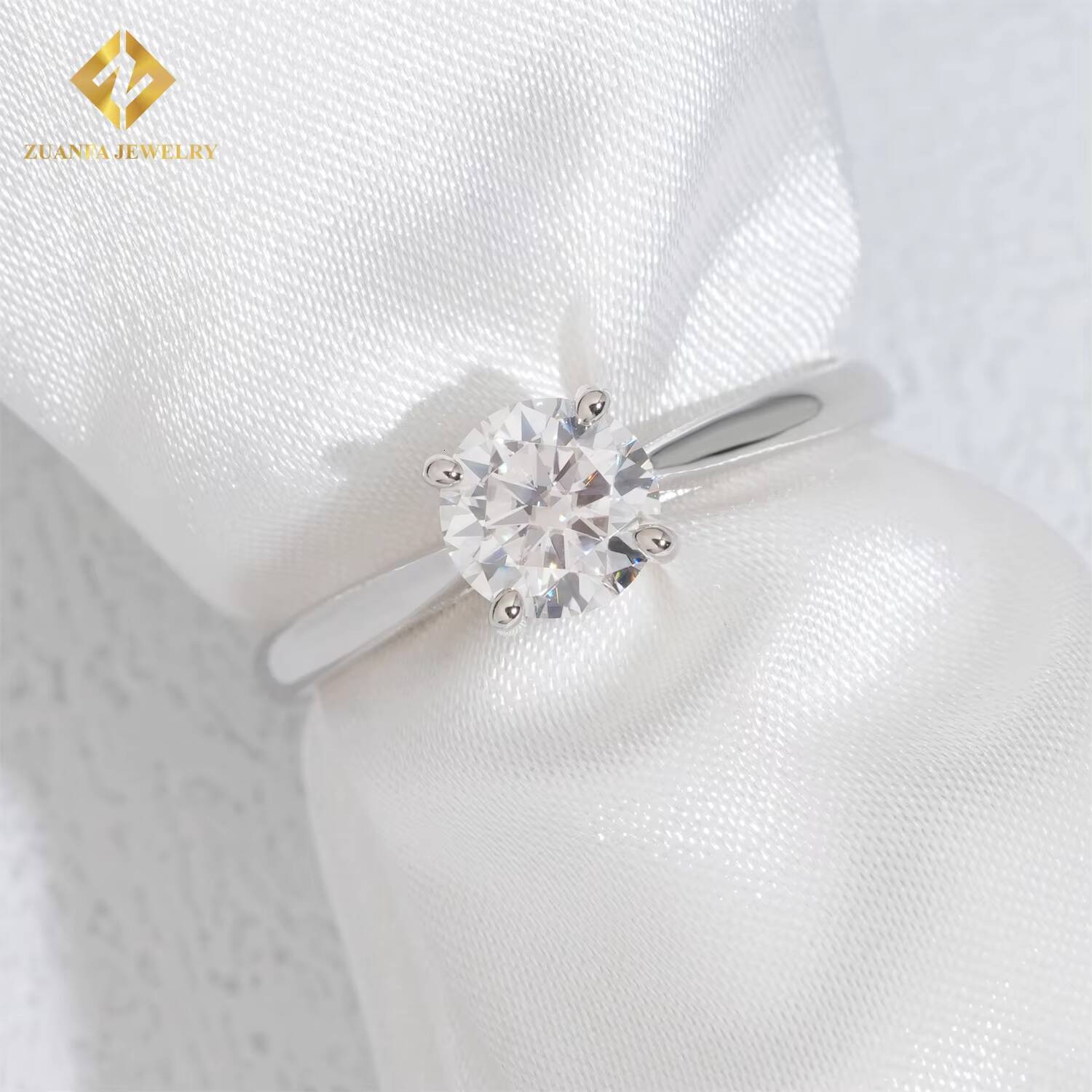 GRA Certificate Custom 925 Sterling Silver Fine Jewelry Engagement Ring Fashion Moissanite Ring for Women