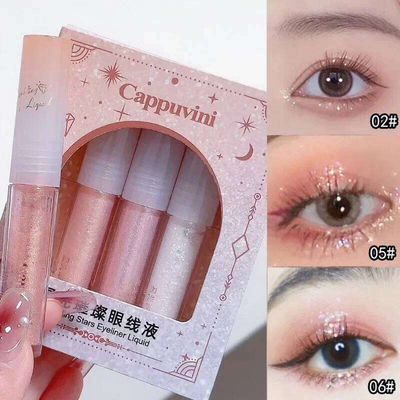Dia Glitter Liquid Eyeshadow Highlighter Lying Silkworm Shiny Brightening Makeup Waterproof Lasting Women Party Beauty Tools X250726