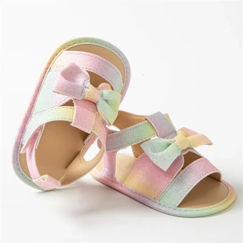 Fashion 018M born Pink Baby Shoes Soft Rubber Sole AntiSlip Sandals Casual Princess First Walkers 250725